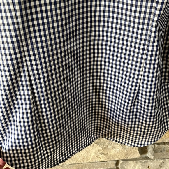 Kirkland Blue Gray and White Gingham Button Down Shirt size Large 16-16.5 32/33 - Picture 13 of 15
